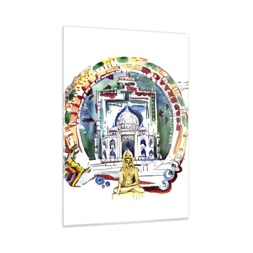 Tablou pe sticlă - Echilibrul hindus al lumii - 50x70 cm