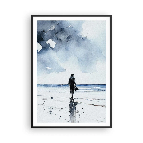 Poster în ramă neagră - Vorbind cu marea - 70x100 cm