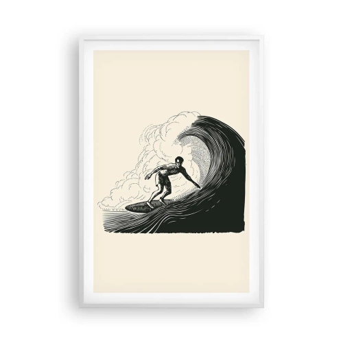 Poster în ramă albă - Regele valului - 61x91 cm