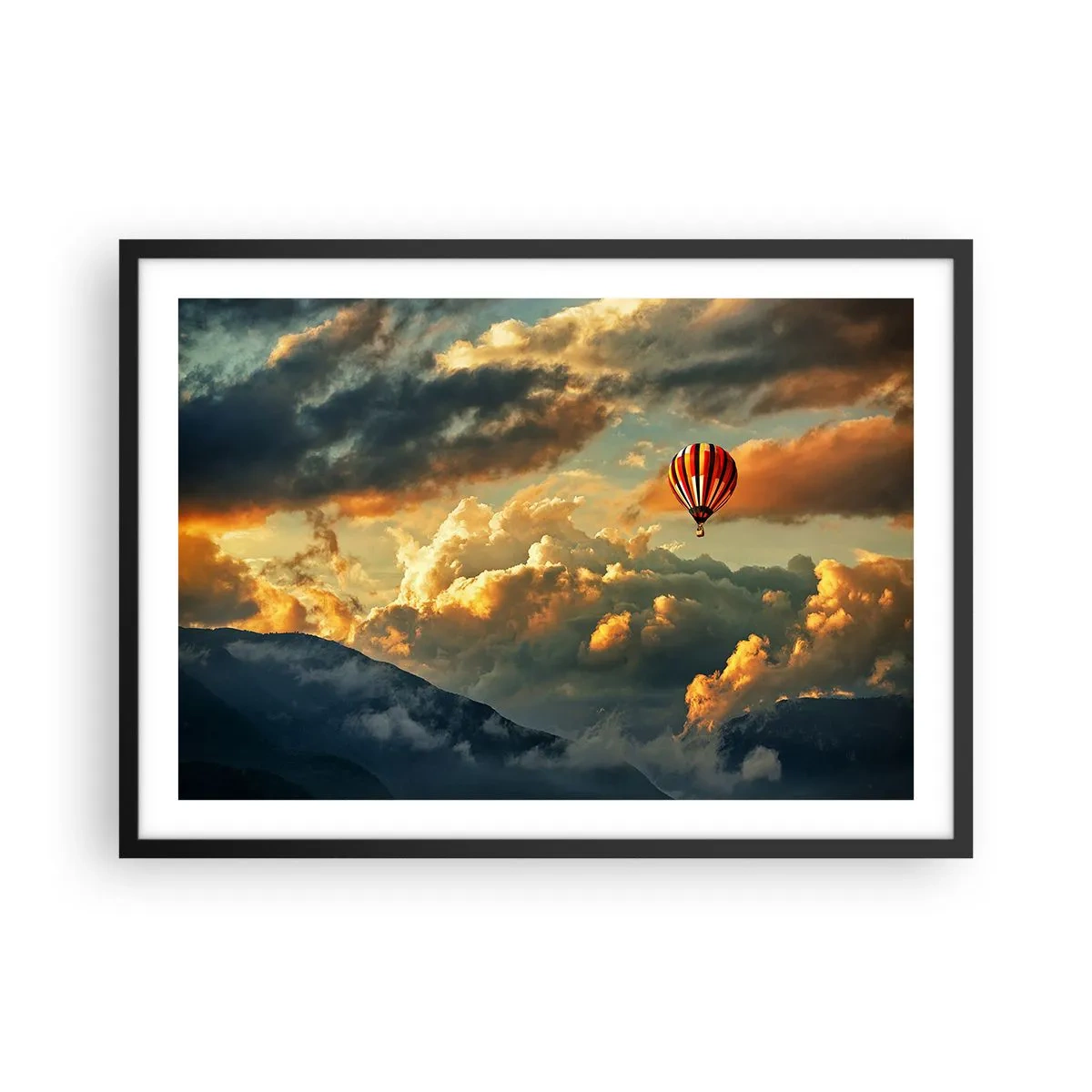 Poster în ramă neagră - Zbor pentru că vreau - 70x50 cm
