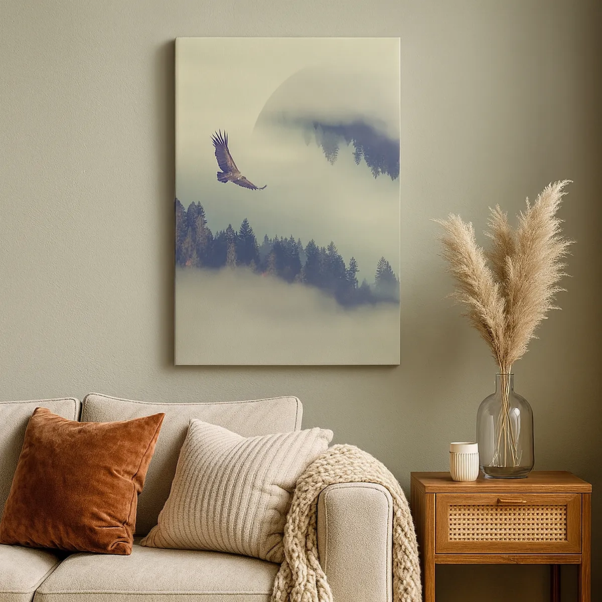 Tablou pe pânză - Am văzut umbra unui vultur - 50x70 cm