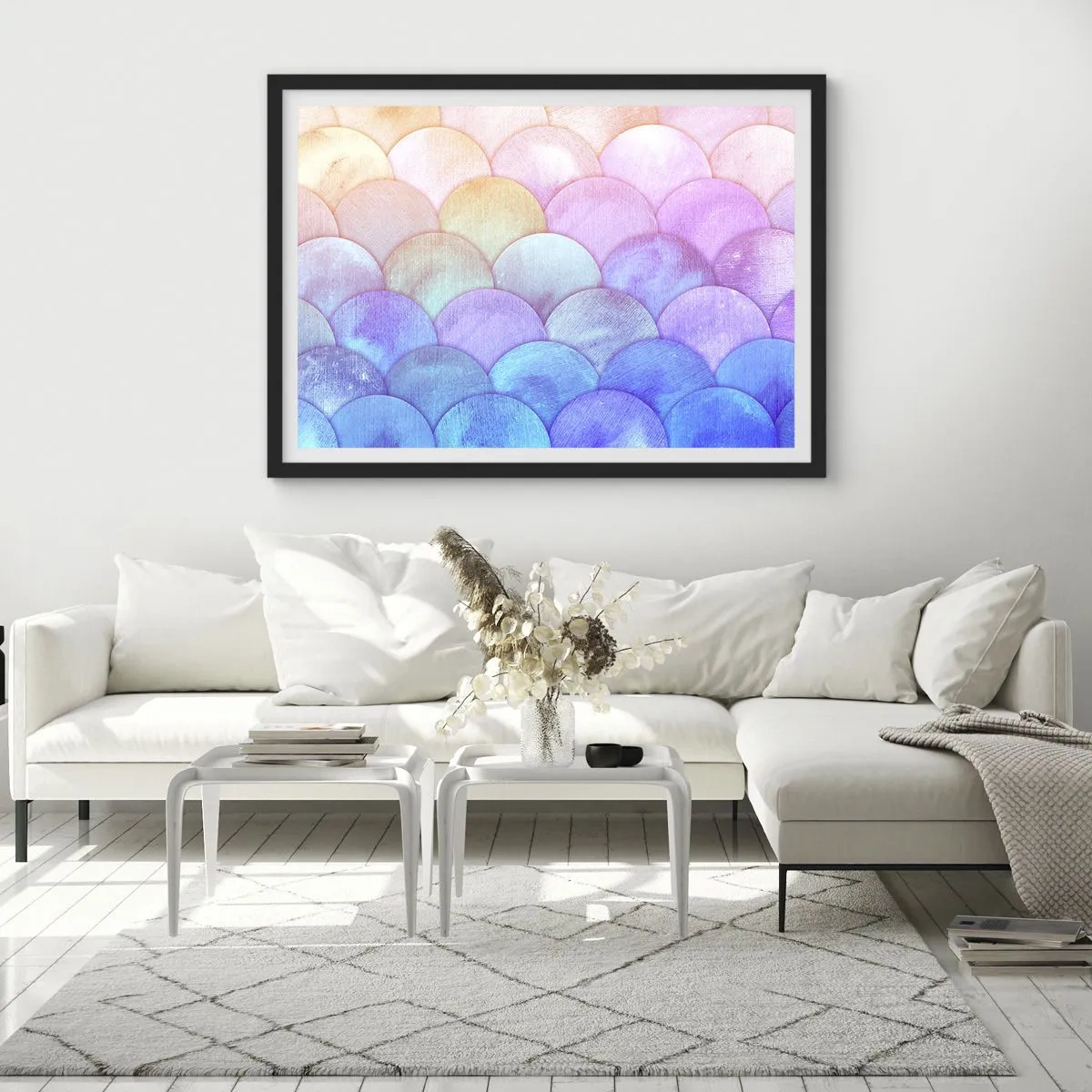 Poster în ramă neagră - Coajă de perlă - 70x50 cm
