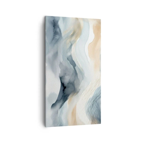 Tablou pe pânză - Abstracție de zăpadă și ceață - 45x80 cm