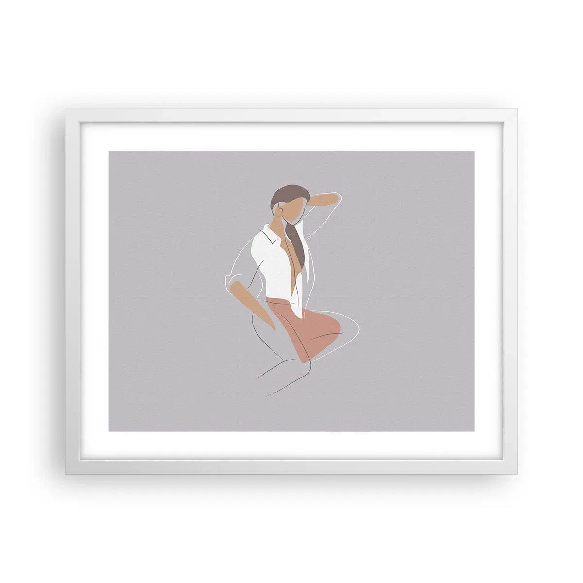 Poster în ramă albă - Schiță de farmec - 50x40 cm