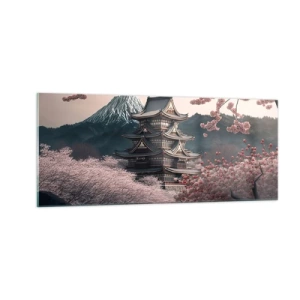 Tablou pe sticlă - Țara florilor de cireș - 100x40 cm