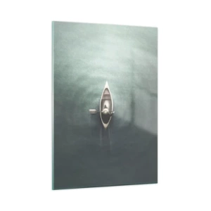 Tablou pe sticlă - Peste lacul luminat de lună - 50x70 cm