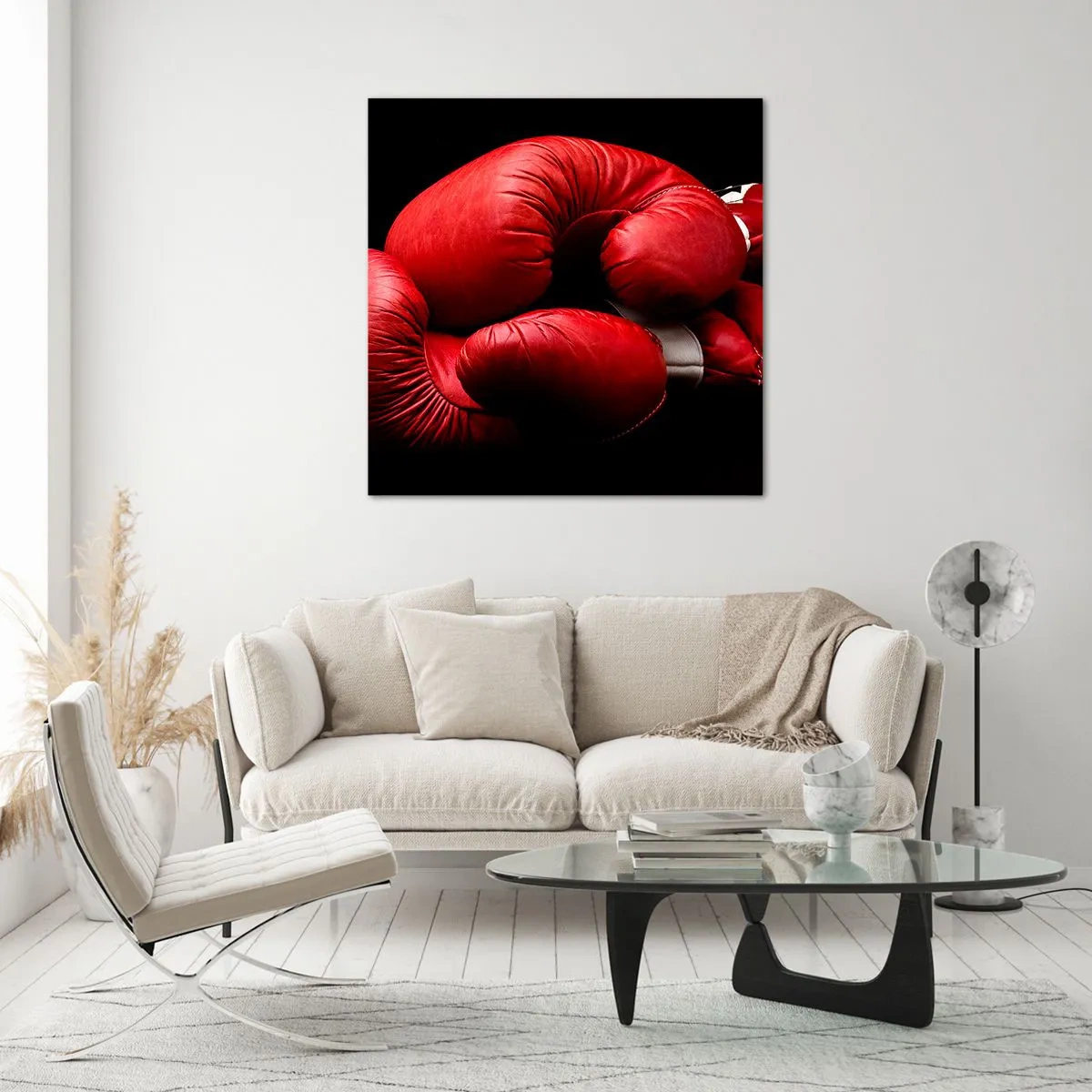 Tablou pe sticlă - Emoția bătăliei a trecut - 30x30 cm