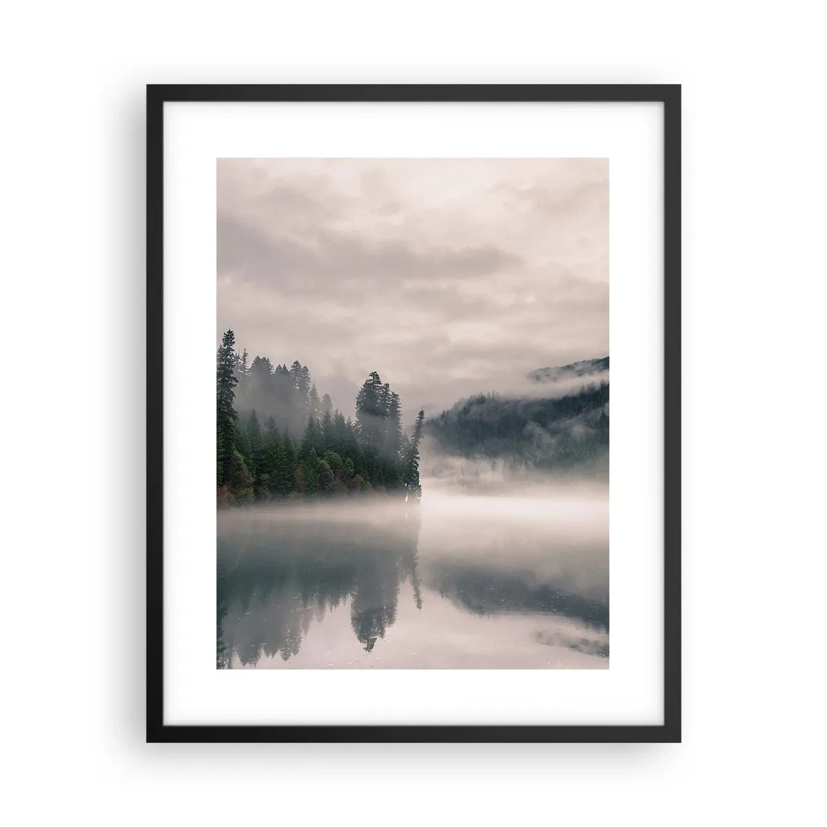 Poster în ramă neagră - În reverie, în ceață - 40x50 cm