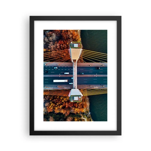 Poster în ramă neagră - Din pădure spre apă - 30x40 cm