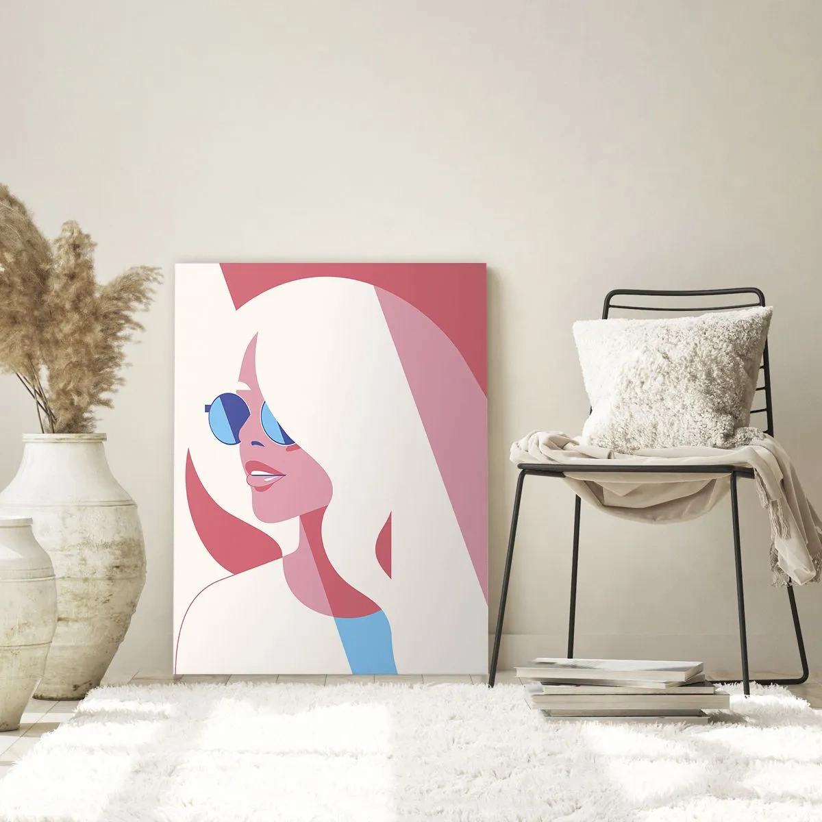 Tablou pe sticlă - O blondă necunoscută - 80x120 cm