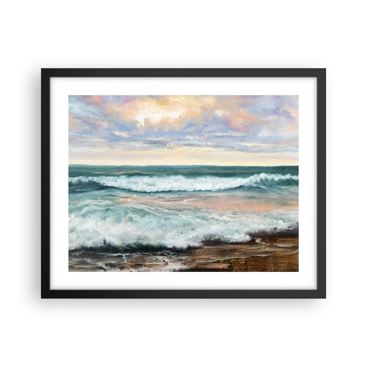 Poster în ramă neagră - Aici îți vei alina sufletul - 50x40 cm