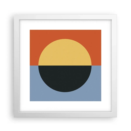 Poster în ramă albă - O compoziție de căldură și răcoare - 30x30 cm