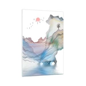 Tablou pe sticlă - Spre munții de cristal - 70x100 cm