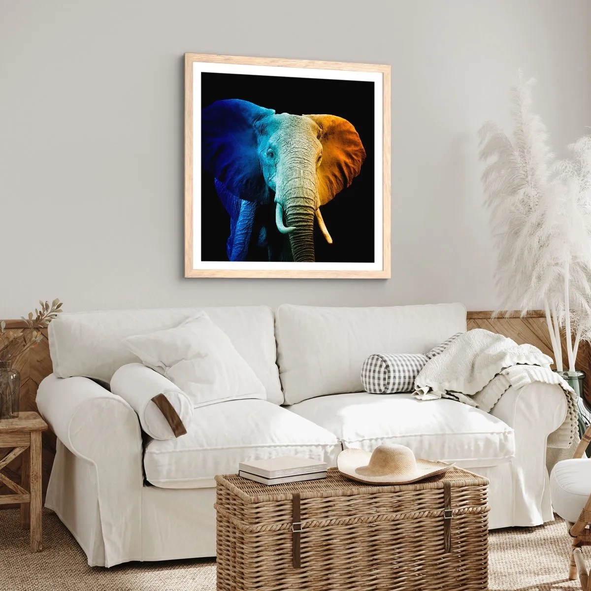 Poster în ramă de stejar deschis - Excentric, nu ciudat - 60x60 cm