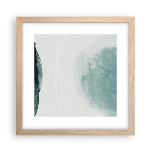 Poster în ramă de stejar deschis - Întâlnire cu ceața - 30x30 cm