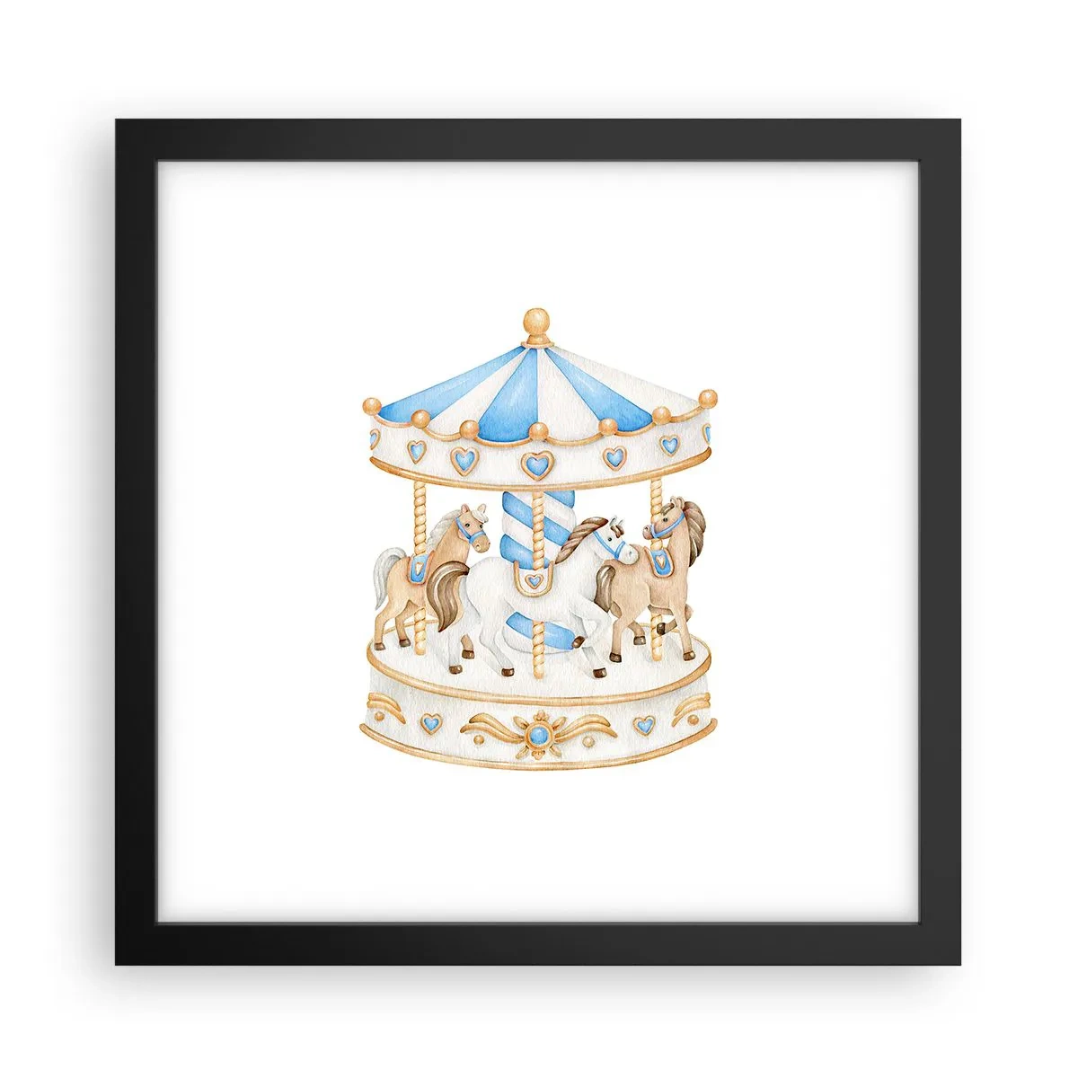 Poster în ramă neagră - Copilărie dulce - 30x30 cm