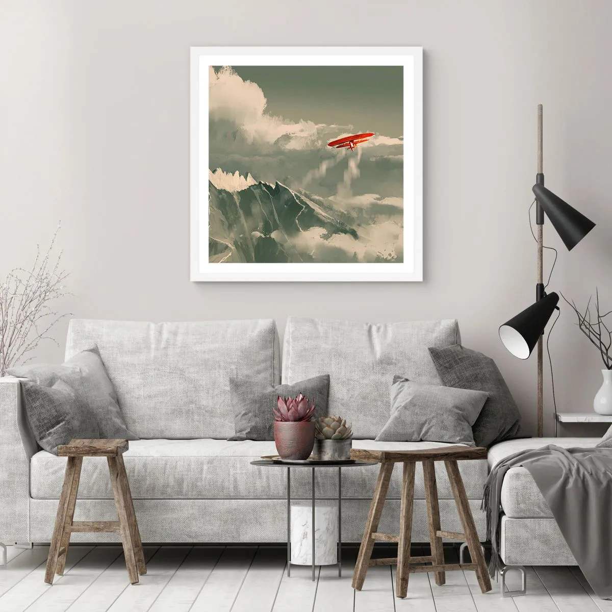 Poster în ramă albă - Un pionier neînfricat - 30x30 cm