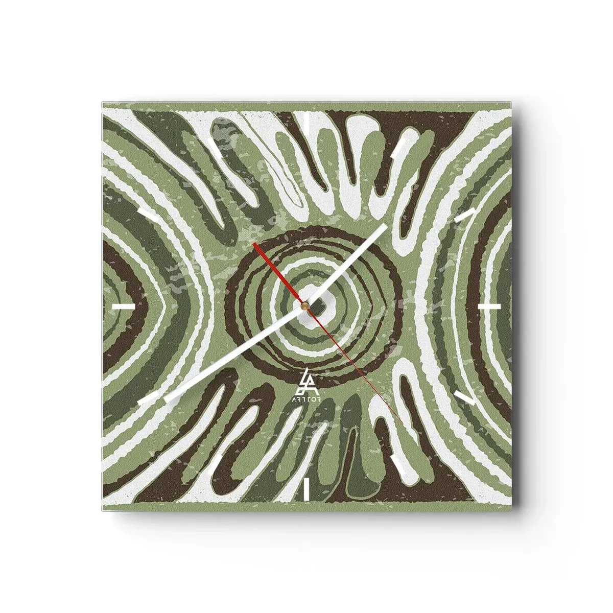 Ceas de perete - Ceas pe sticlă - Explozie de emoții - 30x30 cm