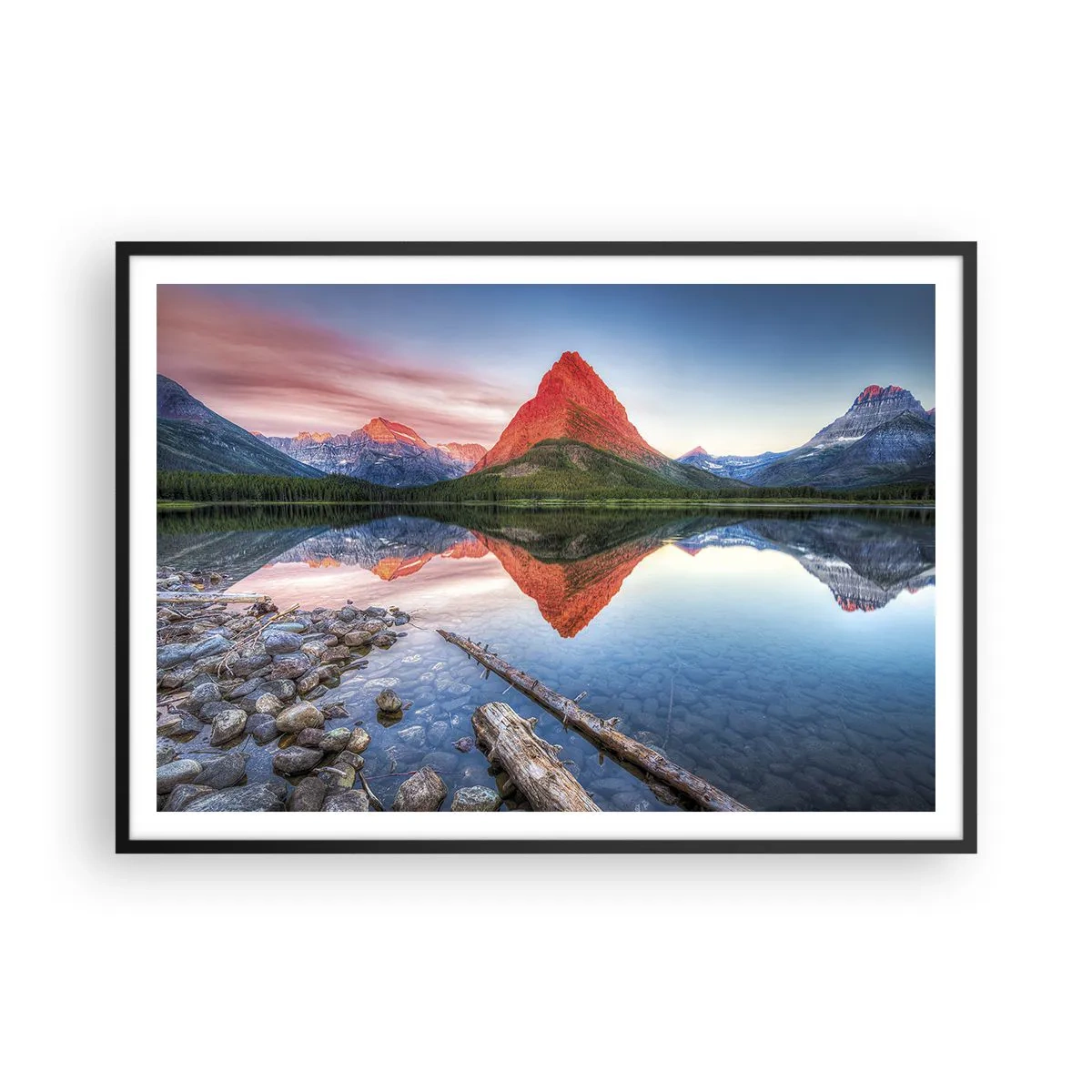 Poster în ramă neagră - Căldură și frig - 100x70 cm