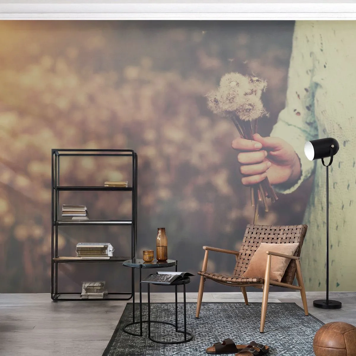 Tapet Standard Eco - Păstrați-le, vă rog - Păpădie, luncă, Natură - 300x210 cm