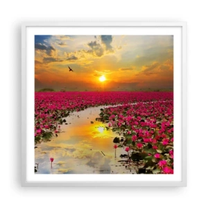 Poster în ramă albă - Viața secretă a lacului - 60x60 cm