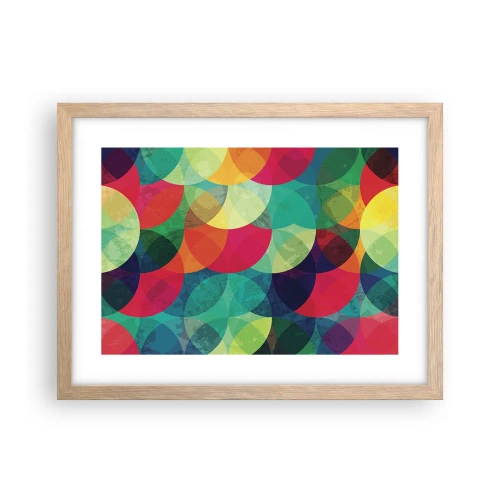 Poster în ramă de stejar deschis - Să intrăm în curcubeu - 40x30 cm