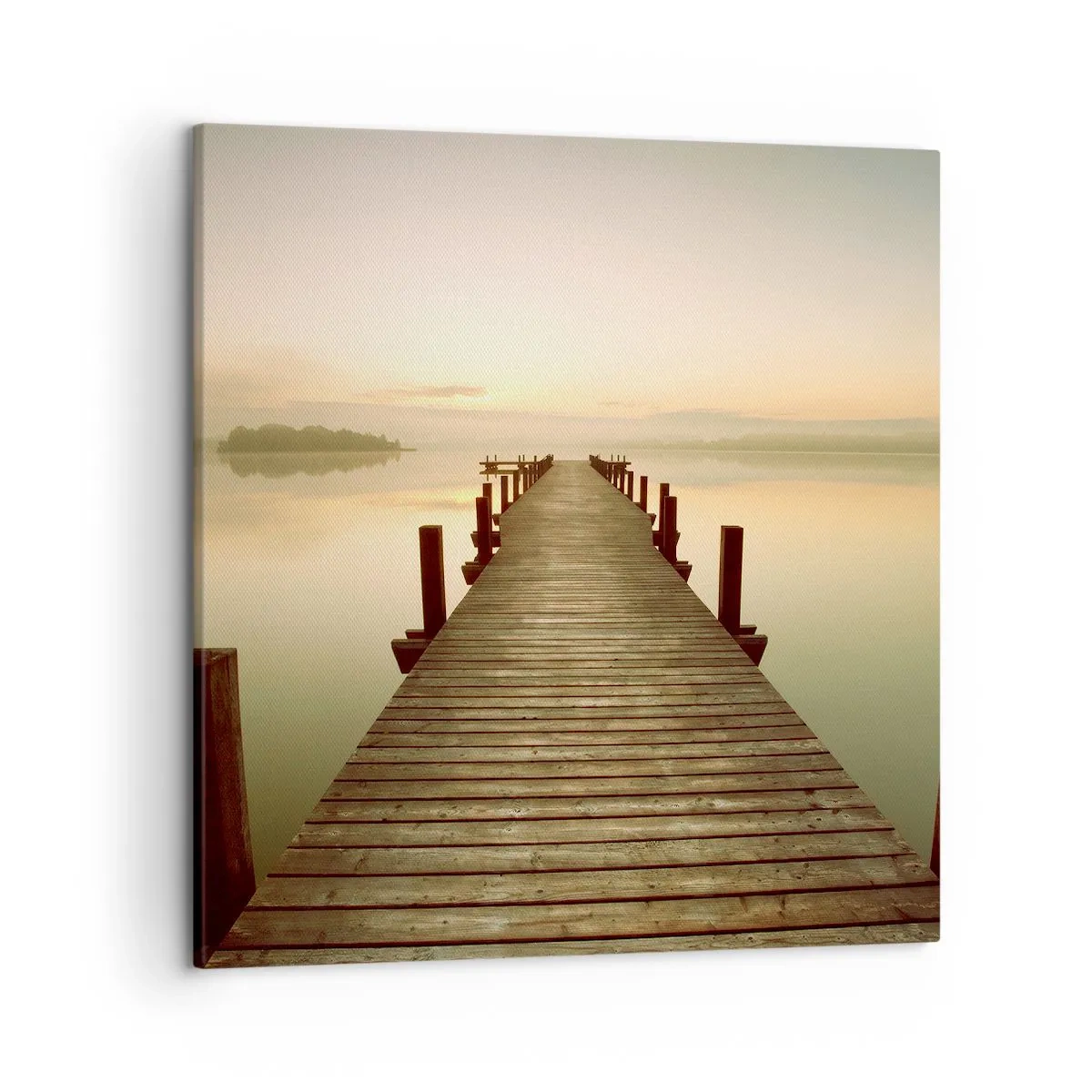 Tablou pe pânză - Înainte de răsărit, zori, lumină - 50x50 cm