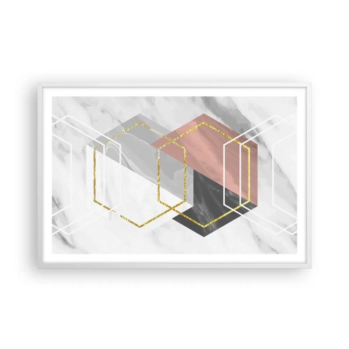 Poster în ramă albă - Compoziția lanțului - 91x61 cm