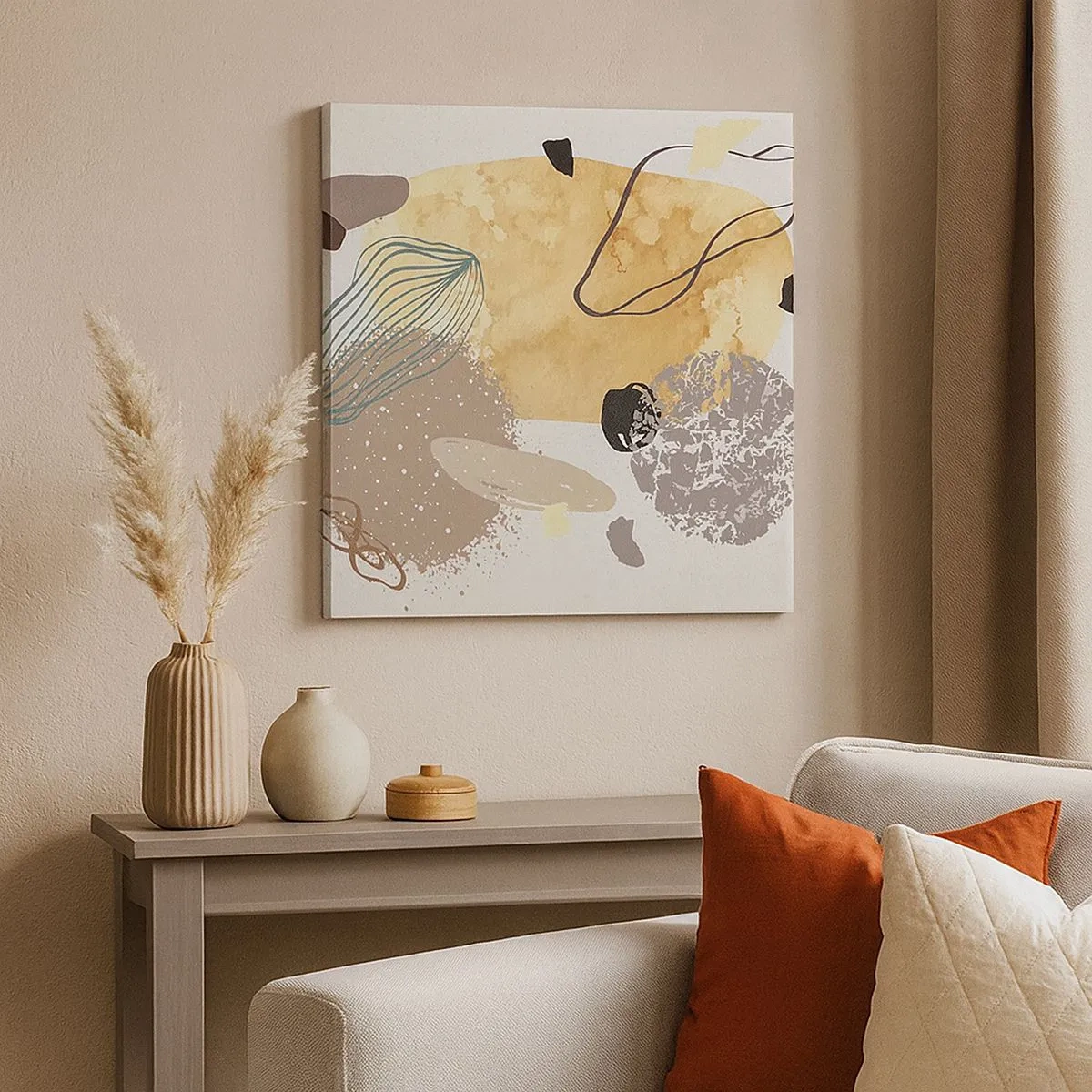 Tablou pe pânză - Fluiditatea aplicată - 30x30 cm