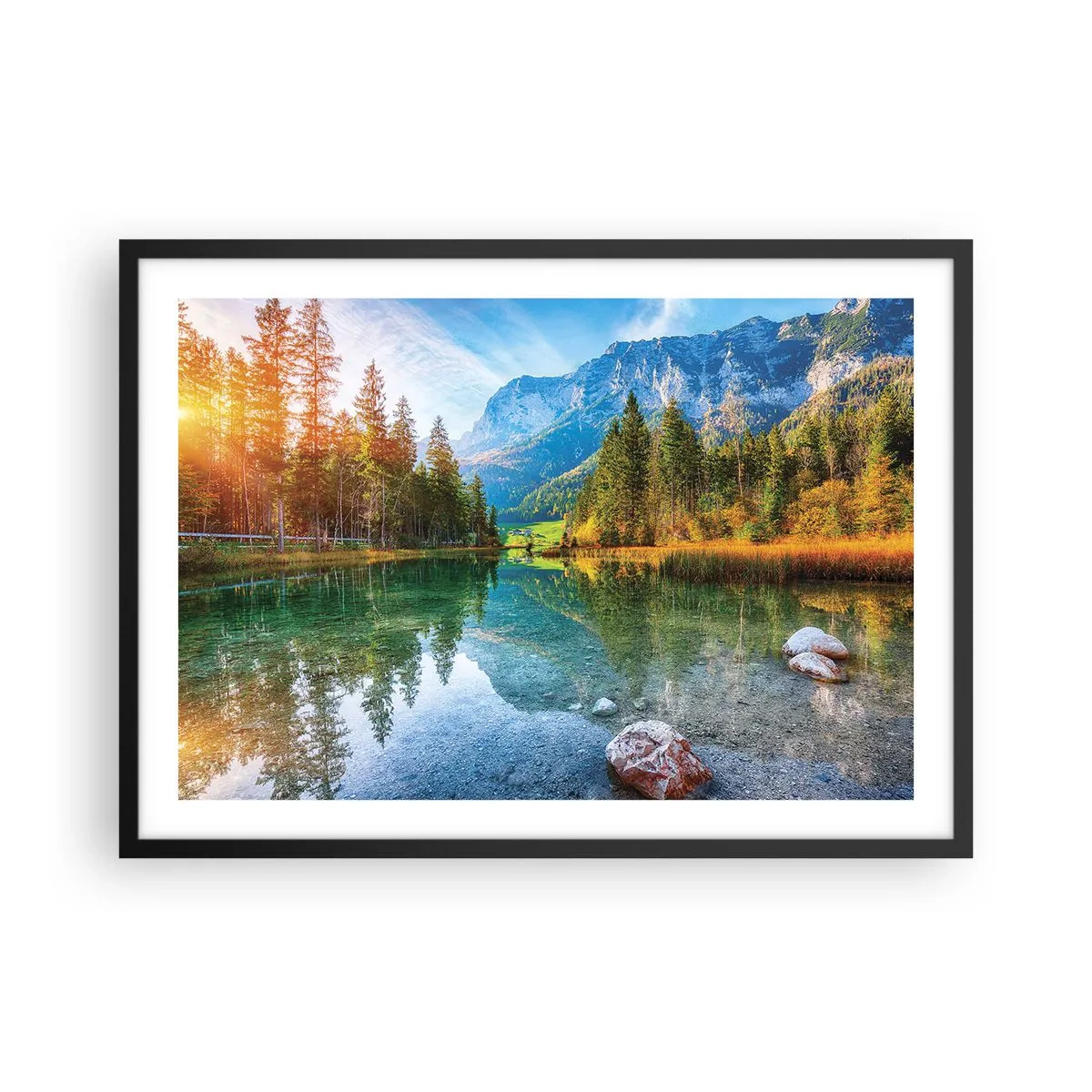 Poster în ramă neagră - Blândețea toamnei - 70x50 cm