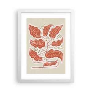 Poster în ramă albă - Folk și coral - 30x40 cm