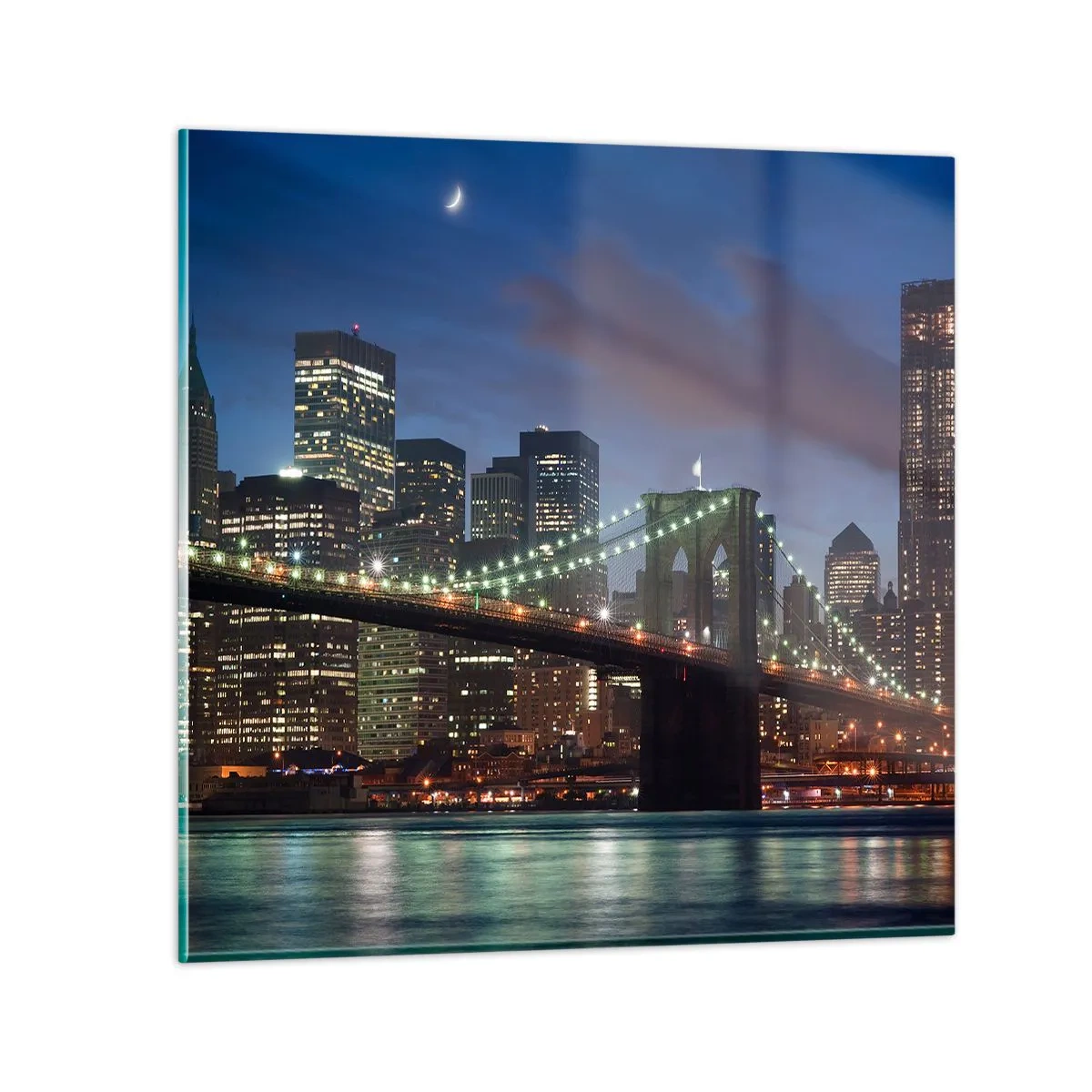 Tablou pe sticlă - Noaptea iluminată - 50x50 cm