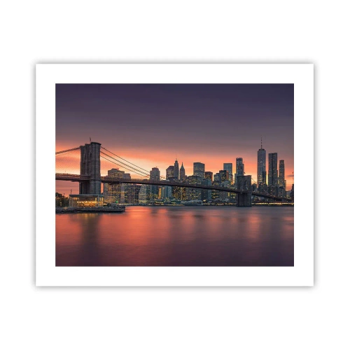 Poster - Scufundate în tăcerea liliachie - 50x40 cm