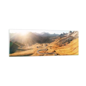 Tablou pe sticlă - Într-o vale de aur - 90x30 cm