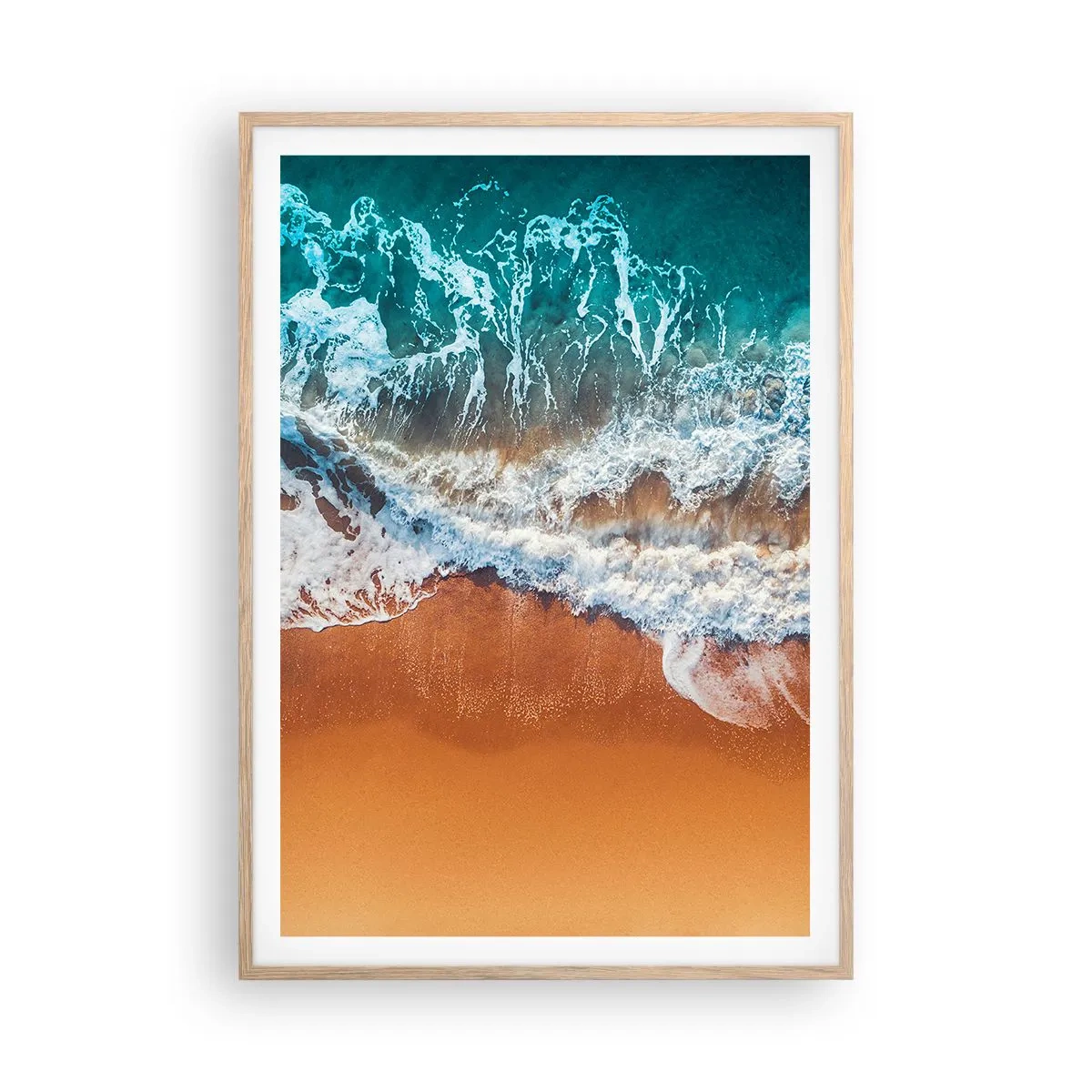 Poster în ramă de stejar deschis - Întotdeauna în tandem - 70x100 cm
