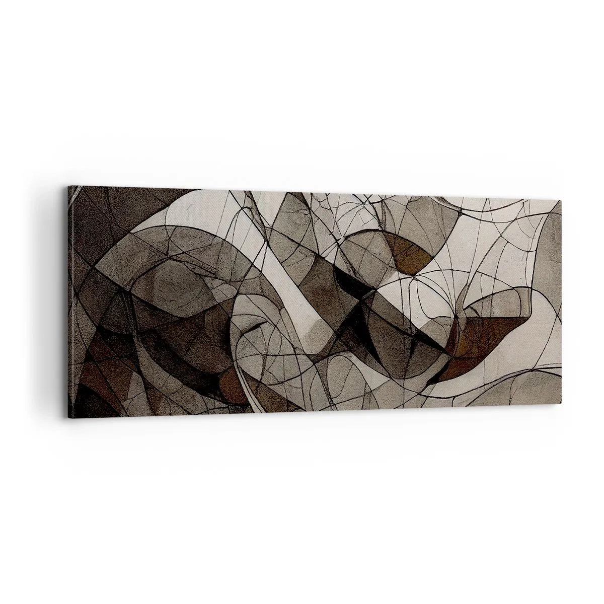Tablou pe pânză - Circulația culorilor pământului - 100x40 cm