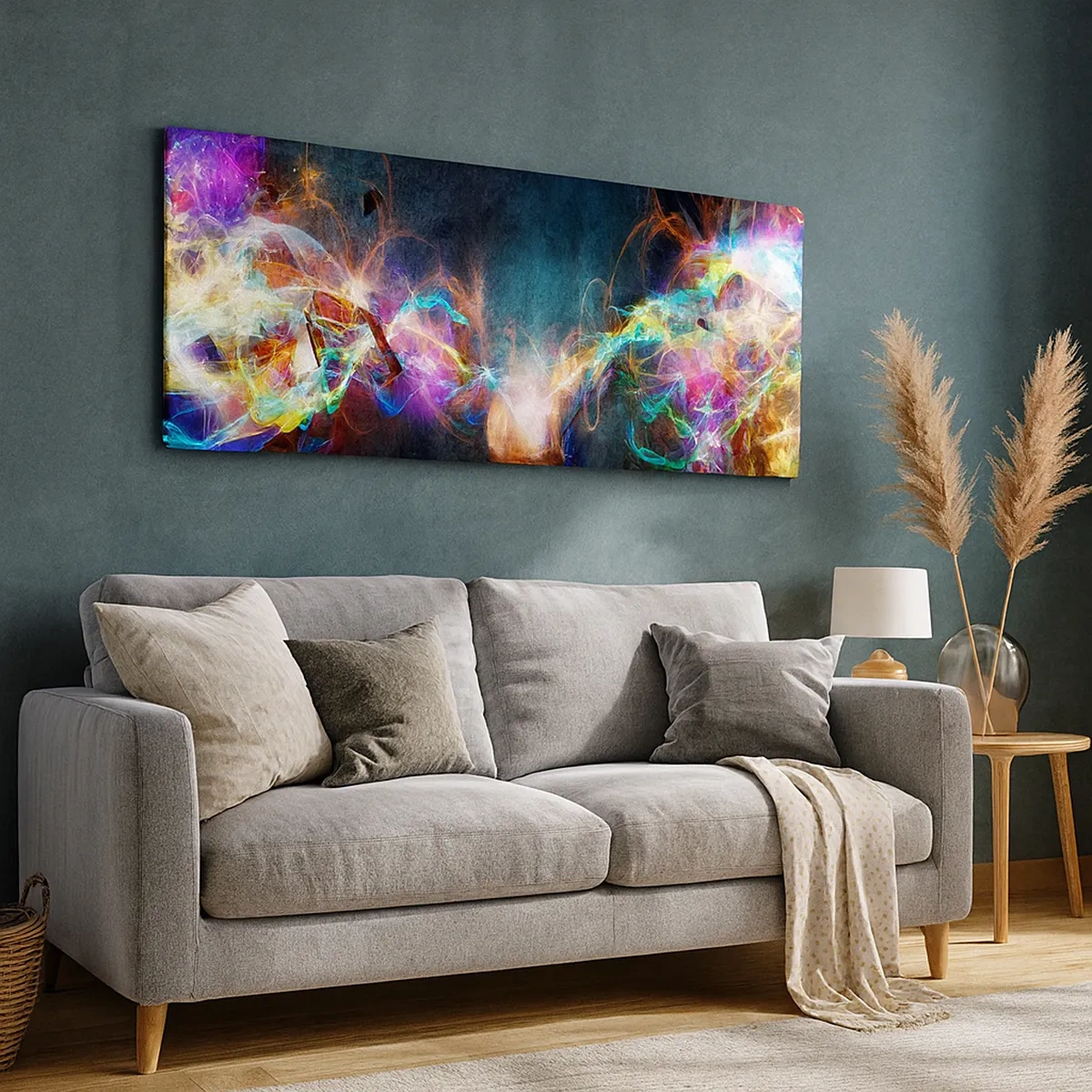 Tablou pe pânză - Cu bucurie împotriva întunericului - 30x30 cm