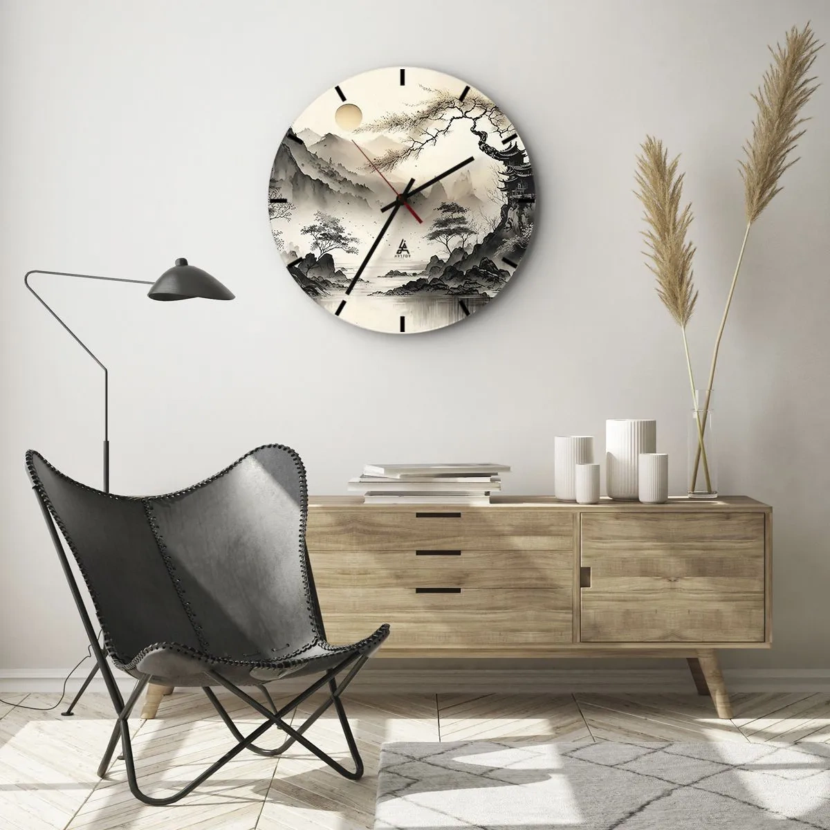 Ceas de perete - Ceas pe sticlă - Farmecul unic al Orientului - 40x40 cm