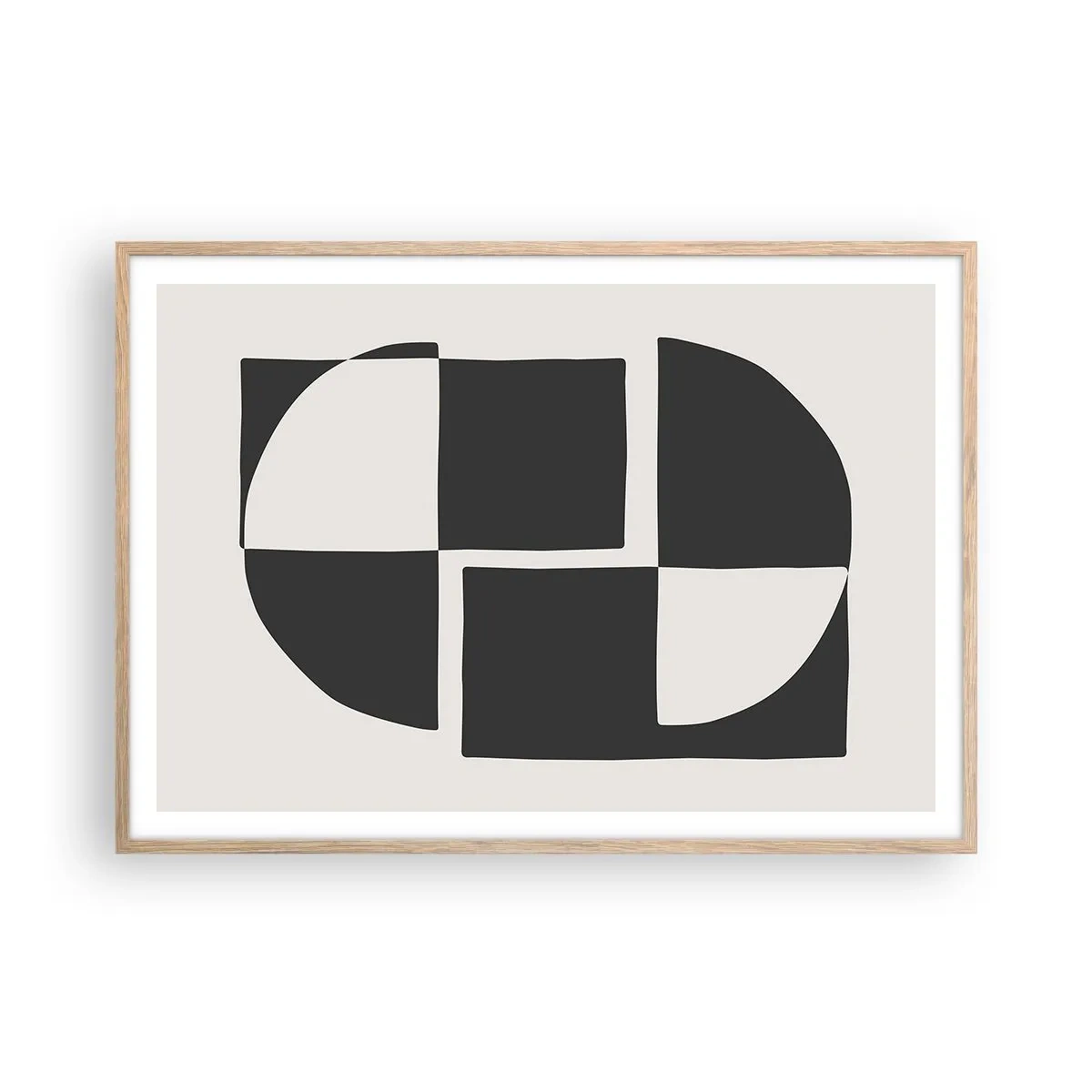 Poster în ramă de stejar deschis - Antiteză - sinteză - 100x70 cm
