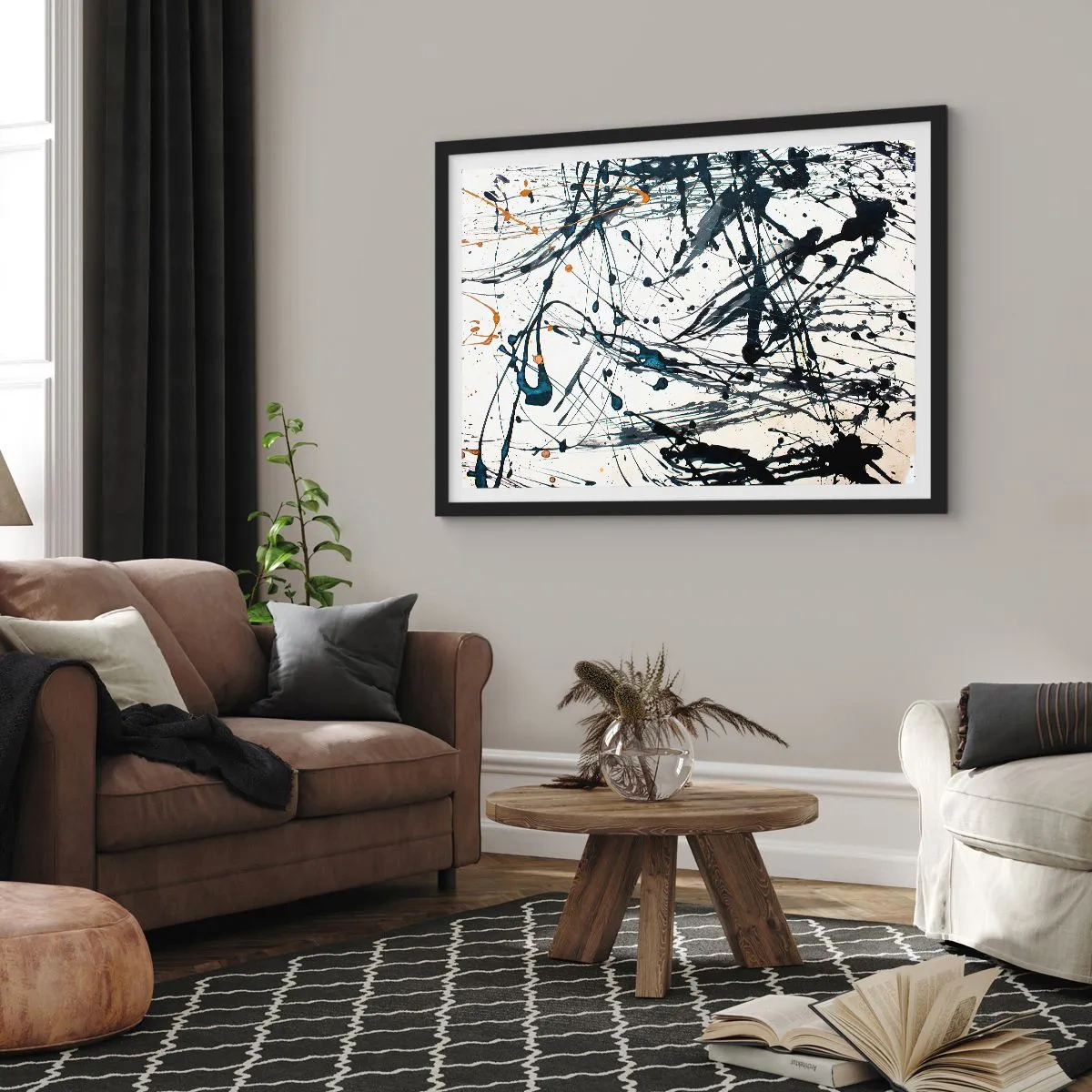 Poster în ramă neagră - Cu sau fără sens? - 50x40 cm