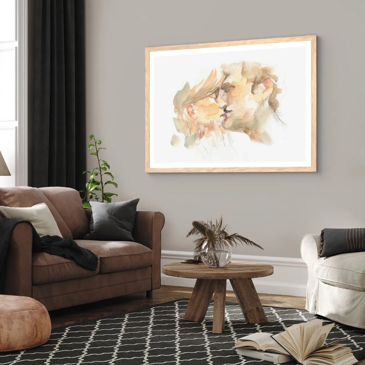 Poster în ramă de stejar deschis - Jumătatea găsită? - 91x61 cm