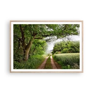 Poster în ramă de stejar deschis - Et in Arcadia ego - 100x70 cm