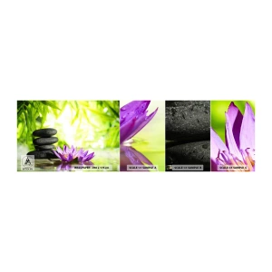 Mostră de Tapet Standard Eco - Într-o colibă de bambus - Floare, floare de lotus, Bambus - 100x30 cm