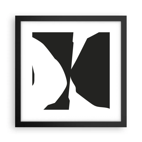 Poster în ramă neagră - Pozitiv -negativ - 30x30 cm