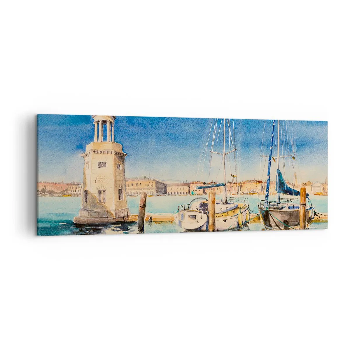 Tablou pe pânză - Laguna însorită - 140x50 cm