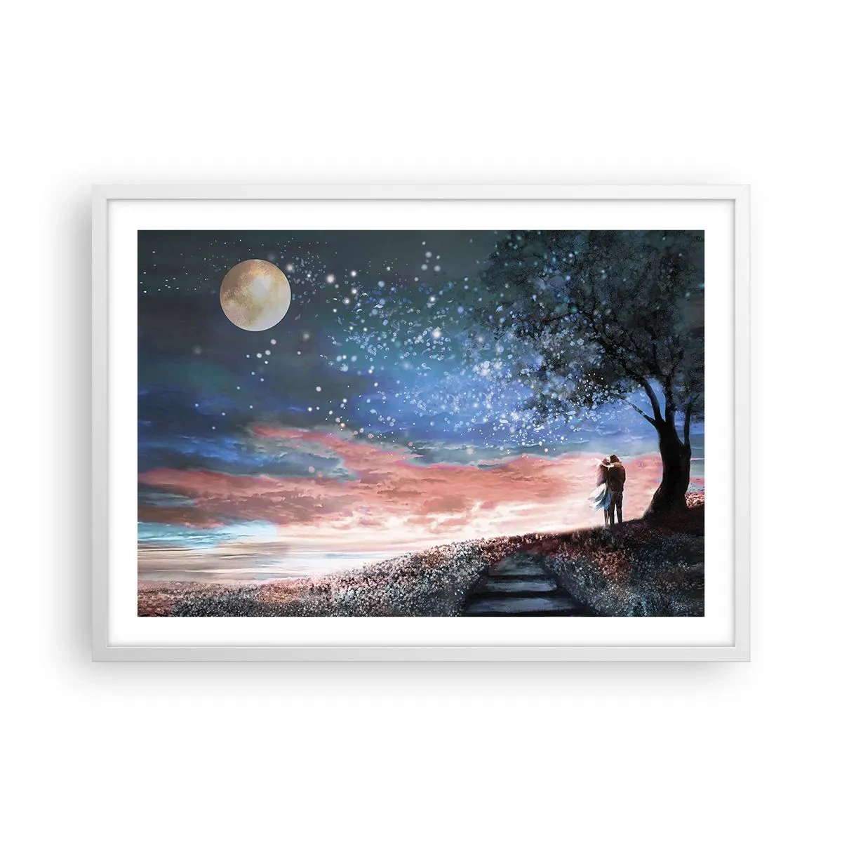 Poster în ramă albă - O performanță stelară - 70x50 cm