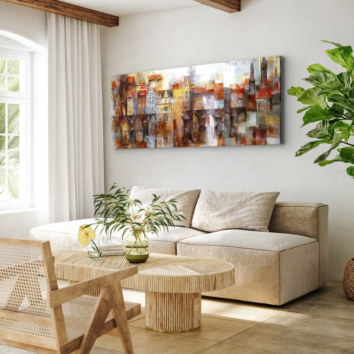 Tablou pe pânză - Frumos și sub pod - 160x50 cm