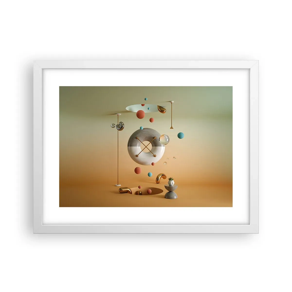 Poster în ramă albă - Orice se poate întâmpla - 40x30 cm