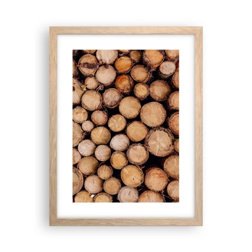 Poster în ramă de stejar deschis - Un nou început - 30x40 cm