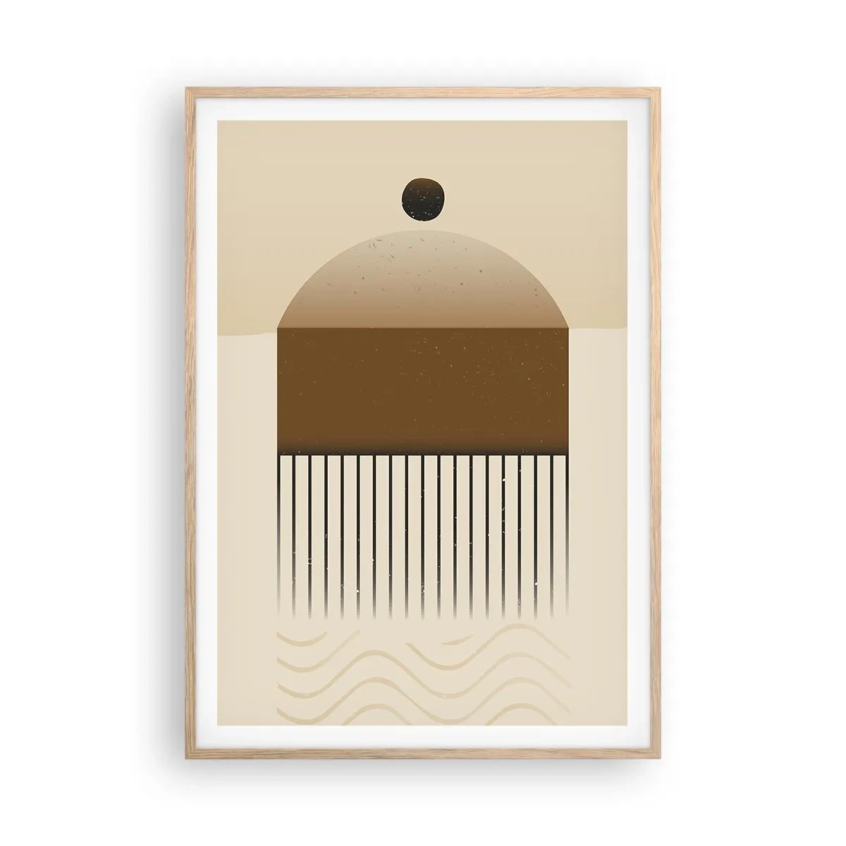 Poster în ramă de stejar deschis - Stări diferite - 70x100 cm